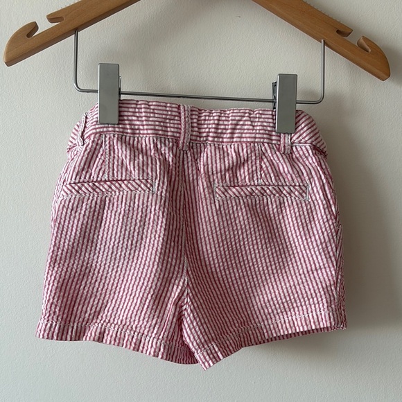Tommy Pink and White Seersucker Shorts with Elastic Waistband - Picture 2 of 3